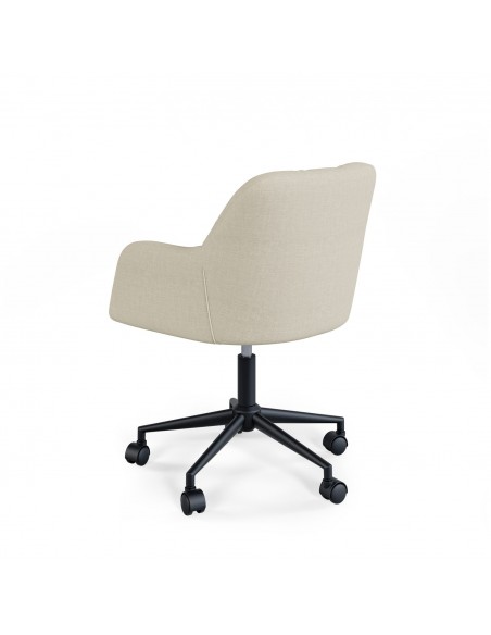 Silla de escritório de diseño STANFORD, tejido pearl en beige