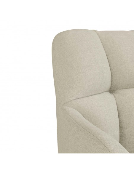 Cadeira de escritório de design STANFORD, tecido pérola beige