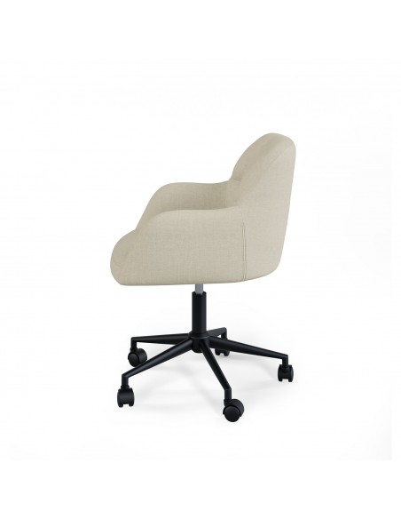 Silla de escritório de diseño STANFORD, tejido pearl en beige