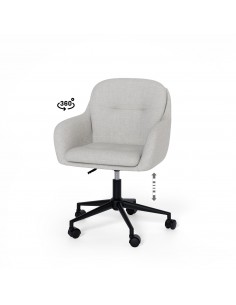 Silla de escritório de diseño LEXA, tejido pearl en gris...