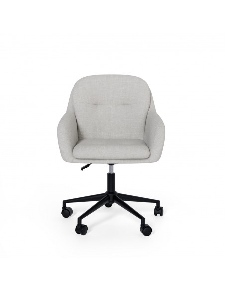 Silla de escritório de diseño LEXA, tejido pearl en gris claro