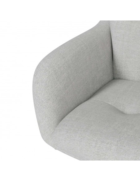 Silla de escritório de diseño LEXA, tejido pearl en gris claro
