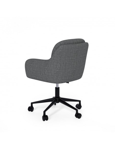 Silla de escritório de diseño LEXA, tejido pearl gris oscuro