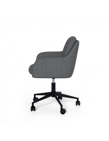 Silla de escritório de diseño LEXA, tejido pearl gris oscuro