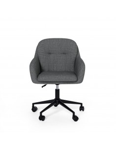 Silla de escritório de diseño LEXA, tejido pearl gris oscuro 2