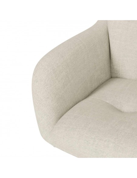 Cadeira de escritório design LEXA, tecido pérola em beige