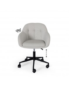 Silla de escritório de diseño DORINA, tejido pearl gris...