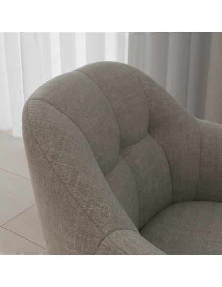 Silla de escritório de diseño DORINA, tejido pearl gris claro