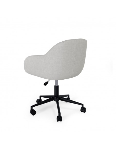 Silla de escritório de diseño DORINA, tejido pearl gris claro