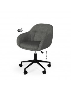 Silla de escritório de diseño DORINA, tejido pearl gris...