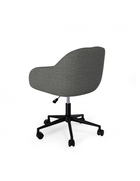 Silla de escritório de diseño DORINA, tejido pearl gris oscuro