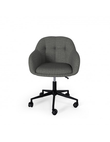 Silla de escritório de diseño DORINA, tejido pearl gris oscuro