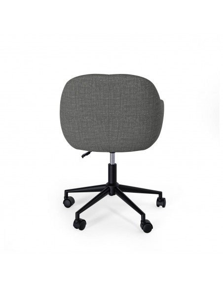 Silla de escritório de diseño DORINA, tejido pearl gris oscuro