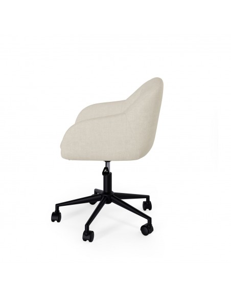 Silla de escritório de diseño DORINA, tejido pearl beige