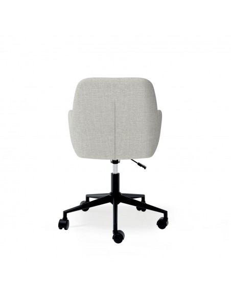 Cadeira de escritório de design IRVINE, tecido pérola cinza claro