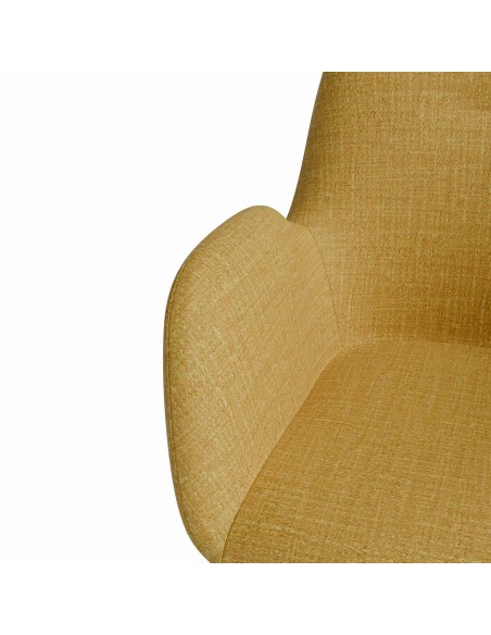 Cadeira de escritório de design IRVINE, tecido pérola mostarda