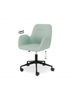 Cadeira de escritório de design IRVINE, tecido pérola menta