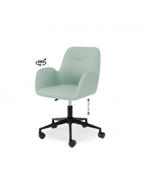 Silla de escritório de diseño IRVINE, tejido pearl en menta