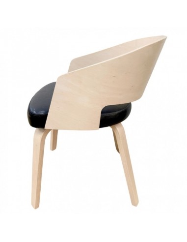 Silla con brazos nordic BECK, madera de hevea y...