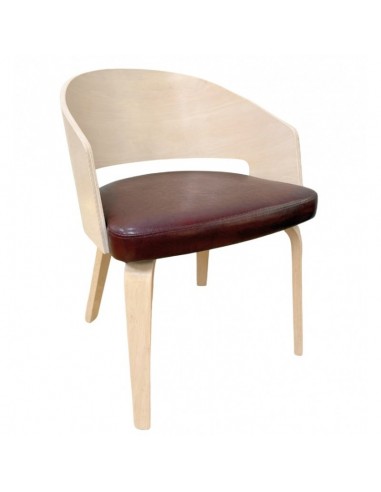 Silla con brazos nordic BECK, madera de hevea y...