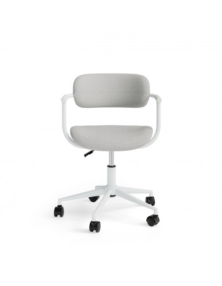 Silla de oficina diseño minimalista OXFORD, tejido gris claro