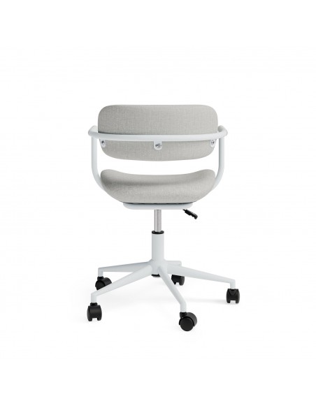 Cadeira de escritório OXFORD design minimalista, tecido cinza claro