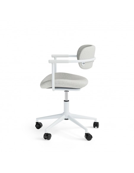 Cadeira de escritório OXFORD design minimalista, tecido cinza claro