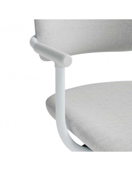 Silla de oficina diseño minimalista OXFORD, tejido gris claro
