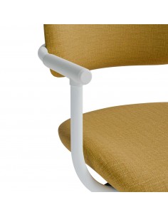 Silla de oficina diseño minimalista OXFORD, tejido mostaza 2