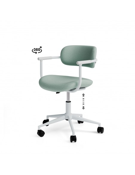 Cadeira de escritório OXFORD design minimalista, tecido menta