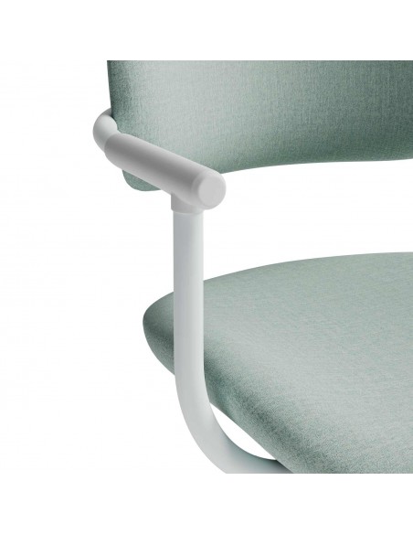 Silla de oficina diseño minimalista OXFORD, tejido menta