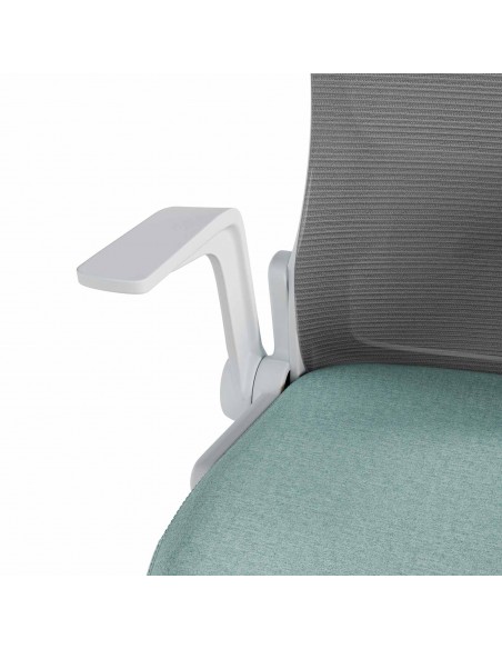 Silla de oficina diseño minimalista MANCHESTER, tejido menta
