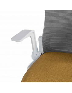 Silla de oficina diseño minimalista MANCHESTER, mostaza y... 2