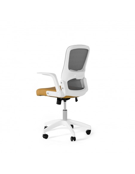 Silla de oficina diseño minimalista MANCHESTER, mostaza y blanco