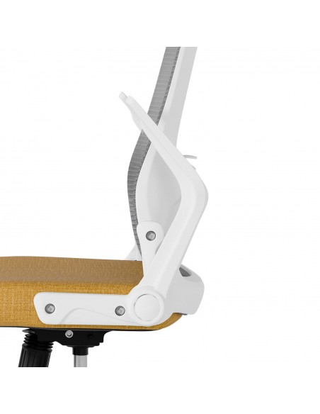 Silla de oficina diseño minimalista MANCHESTER, mostaza y blanco