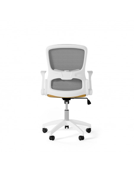Silla de oficina diseño minimalista MANCHESTER, mostaza y blanco