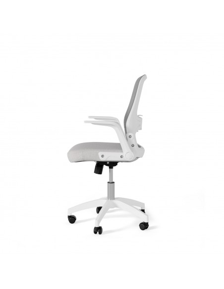 Cadeira de escritório MANCHESTER design minimalista, cinza claro e branco