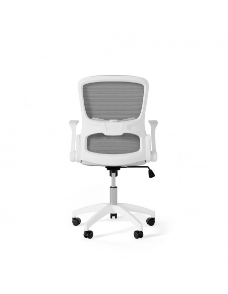 Cadeira de escritório MANCHESTER design minimalista, cinza claro e branco