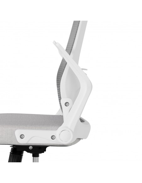 Cadeira de escritório MANCHESTER design minimalista, cinza claro e branco