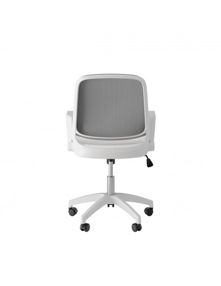 Silla de oficina diseño minimalista SIRACUSA, gris claro y malla