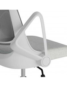 Silla de oficina diseño minimalista SIRACUSA, gris claro... 2