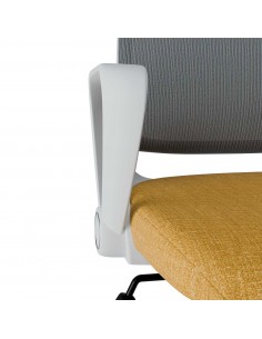 Silla de oficina diseño minimaista SIRACUSA, mostaza y... 2