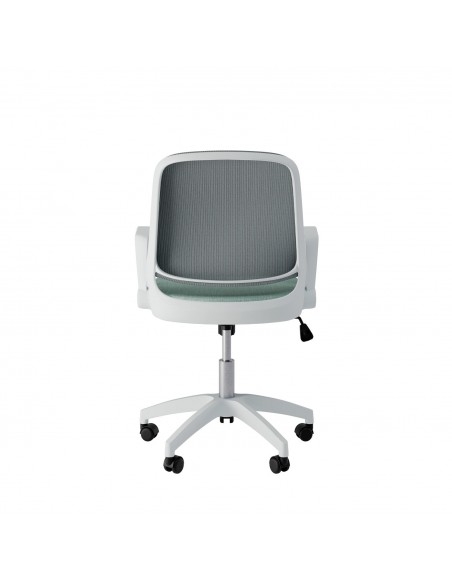Silla de oficina diseño minimalista SIRACUSA, menta y malla gris