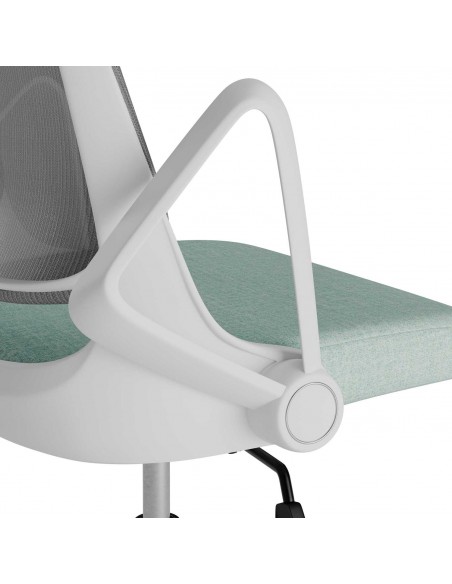Cadeira de escritório design minimalista SIRACUSA, menta emalha cinza