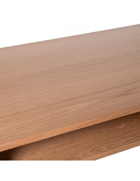 Escritorio contemporáneo ALABAMA 120 x 60, roble y metal negro