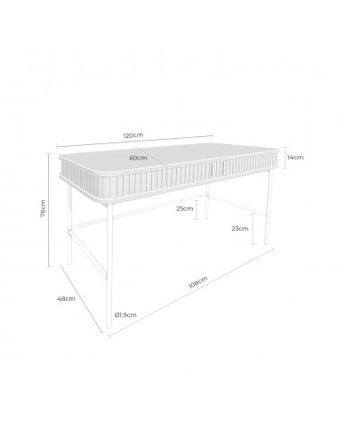 Escritorio contemporáneo CORNELL 120 x 60 roble...