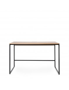 Escritorio minimalista HUDSON 120 x 60, roble y metal negro