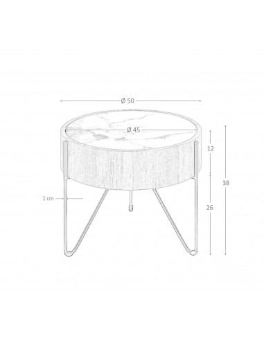 Angel Cerdá 2139, mesa de canto redonda 50 x...