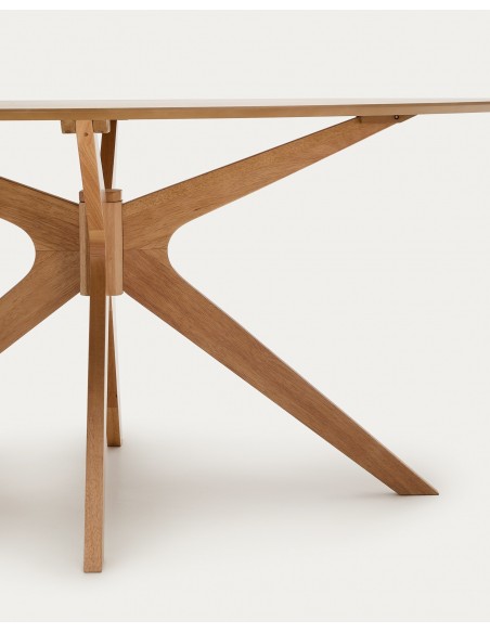 Mesa de comedor ovalada Naanim 180 x 110 roble