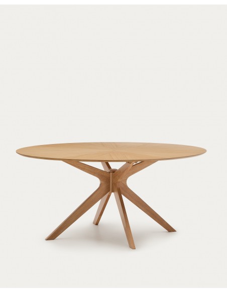 Mesa de jantar oval Naanim 180 x 110 carvalho